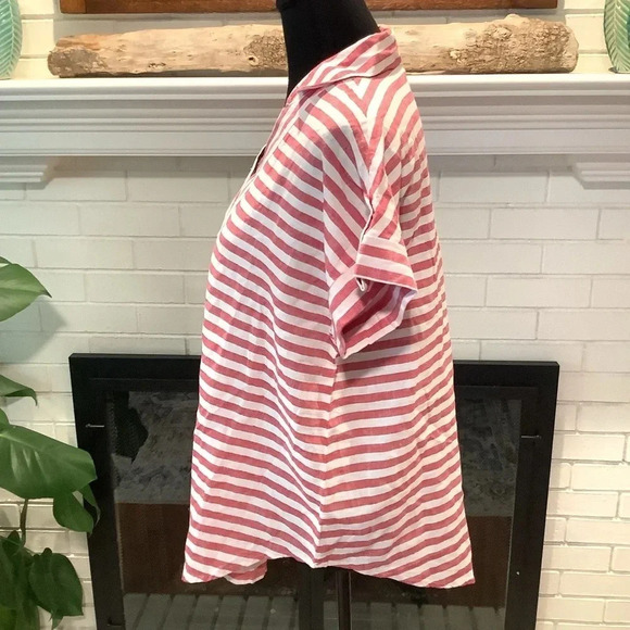 #300 NWT Super Soft Liz Claiborne Linen Top Size Small. Oversized - Picture 4 of 8